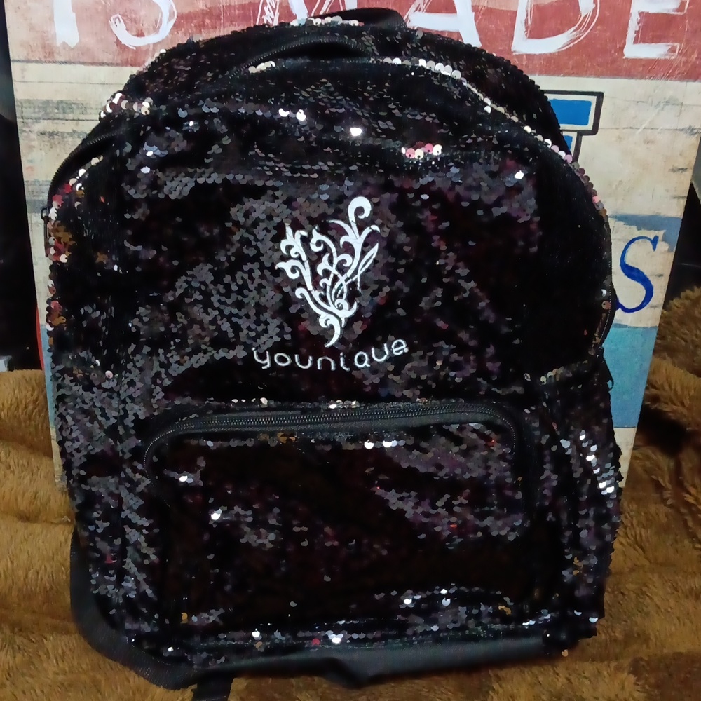 Younique sequin black backpack